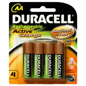 Duracell Active Charge Rechargeable AA NiMH Battery x 4 Duracell Active Charge Rechargeable AA NiMH Battery x 4