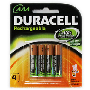 Duracell Rechargeable AAA NiMH Battery x 4