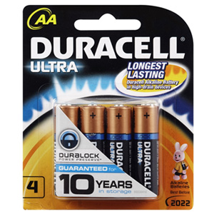 Duracell Ultra AA Alkaline Battery x 4 Duracell Ultra AA Alkaline Battery x 4