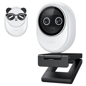 eMeet Piko+ Dual-Camera AI-Powered 4K Webcam White