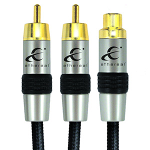 Ethereal EEY2F 30cm Premium RCA Y Adapter 1 Female-2 Male Cable