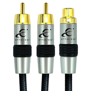 Ethereal EEY2F 30cm Premium RCA Y Adapter 1 Female-2 Male Cable Ethereal EEY2F 30cm Premium RCA Y Adapter 1 Female-2 Male Cable