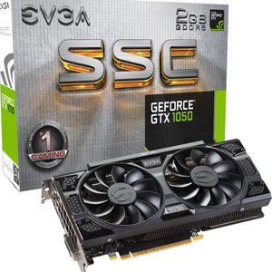 EVGA GeForce GTX 1050 2GB SSC ACX 3.0 Gaming Card 02G-P4-6154-KR