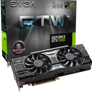 EVGA GeForce GTX 1060 FTW+ 3GB ACX 3.0 Video Card 03G-P4-6367-KR EVGA GeForce GTX 1060 FTW+ 3GB ACX 3.0 Video Card 03G-P4-6367-KR