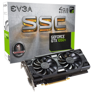 EVGA GeForce GTX1050 Ti SSC Gaming Graphics Card 4GB GDDR5