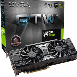 EVGA GeForce GTX 1060 6GB FTW+ ACX 3.0 Gaming Video Card EVGA GeForce GTX 1060 6GB FTW+ ACX 3.0 Gaming Video Card