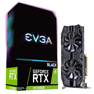 EVGA GeForce RTX 2070 SUPER BLACK GAMING 8GB Video Card 08G-P4-3071-KR