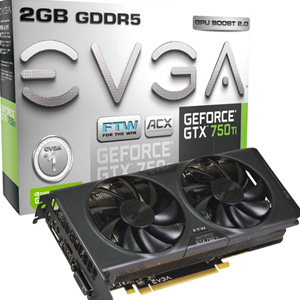 Evga Geforce Gtx 750 Ti Ftw Acx 2gb Superclocked 02g P4 3757 Kr