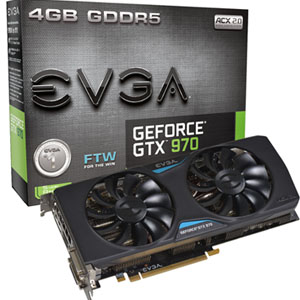 EVGA GeForce GTX 970 FTW 4GB ACX 2.0 04G-P4-2978-KR EVGA GeForce GTX 970 FTW 4GB ACX 2.0 04G-P4-2978-KR