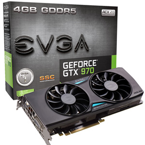 EVGA GeForce GTX970 SSC ACX 2.0 4GB DDR5 Video Card EVGA GeForce GTX970 SSC ACX 2.0 4GB DDR5 Video Card