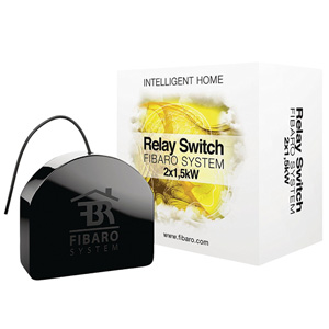 FIBARO FGS-222 Z-Wave On/Off Relay Switch Insert 2 x 1.5 KW FIBARO FGS-222 Z-Wave On/Off Relay Switch Insert 2 x 1.5 KW