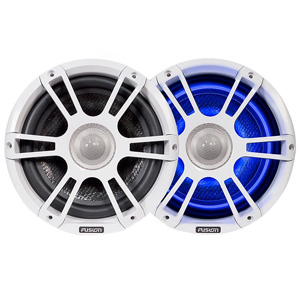 Fusion SG-FL88SPW 8.8" 330W Marine White Speakers w/ LED's Fusion SG-FL88SPW 8.8" 330W Marine White Speakers w/ LED's