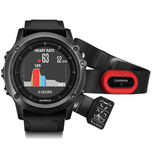 Garmin Fenix 3 HR Grey Sapphire GPS Watch + HRM4-Run Bundle