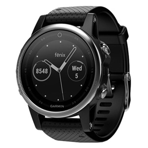 Garmin Fenix 5S GPS Sport Activity Watch Silver w/ Black Band Garmin Fenix 5S GPS Sport Activity Watch Silver w/ Black Band