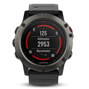 Garmin Fenix 5X GPS Watch Sapphire Slate Grey w/ Black Band Garmin Fenix 5X GPS Watch Sapphire Slate Grey w/ Black Band