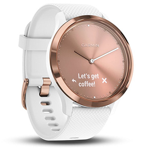 Garmin Vivomove HR Sport Smartwatch Rose Gold White Small Medium