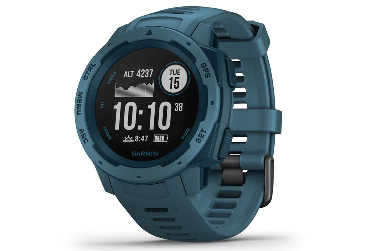 garmin instinct gps watch lakeside blue
