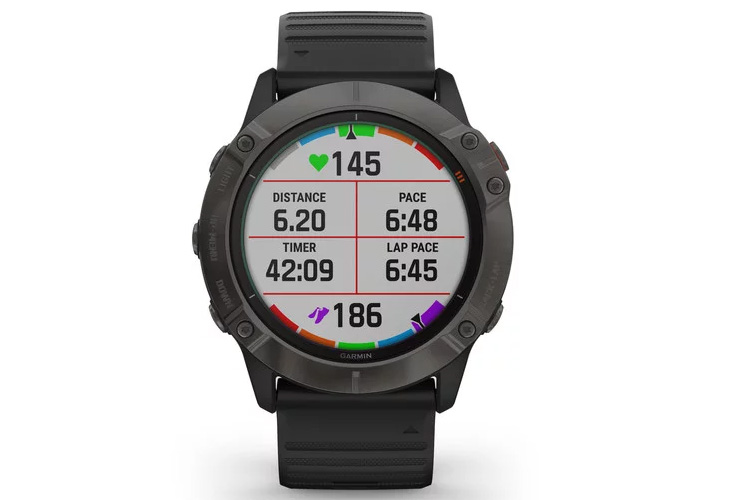Garmin Fenix 6X Pro Solar Titanium Carbon Gray Black Band 010