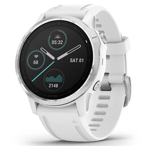 Garmin Fenix 6S GPS Watch Multisport White w/ White Band 010-02159-00