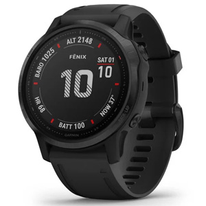 Garmin Fenix 6S Pro Smart Watch Black w/ Black Band 010-02159-15 Garmin Fenix 6S Pro Smart Watch Black w/ Black Band 010-02159-15