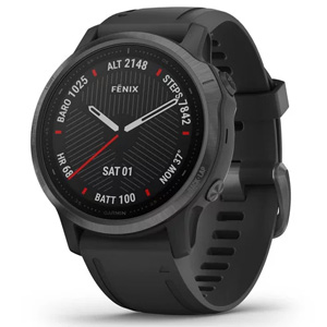 Garmin Fenix 6S Sapphire Carbon Grey DLC w Black Band 010 02159 26