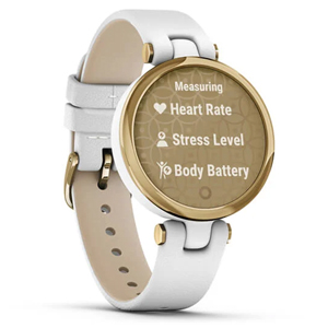 Garmin Lily Classic Gold w/ White Leather Fitness Watch 010-023