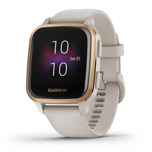 Garmin Venu Sq Music Watch Light Sand w/ Rose Gold Bezel 010-02426-11