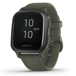 Garmin Venu Sq Music Fitness Watch Moss w/ Slate Bezel 010-02426-13