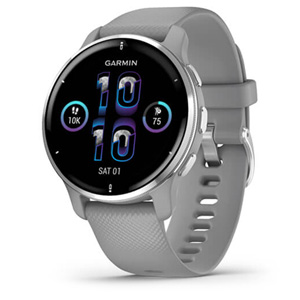 Garmin Venu 2 Plus Silver Stainless Steel Bezel, Grey Case