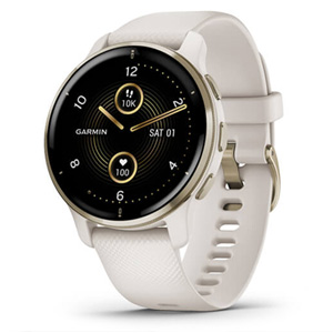 Garmin Venu 2 Plus Cream Gold Stainless Steel Bezel, Ivory Case