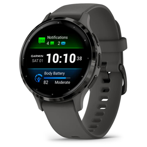 Garmin Venu 3S Slate Stainless Steel, Pebble Grey Case - 010-02785-00  Garmin Venu 3S Slate Stainless Steel, Pebble Grey Case - 010-02785-00