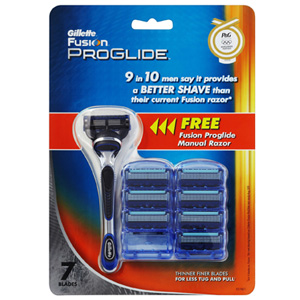 Gillette Fusion ProGlide Manual Razor + 7 Blades Pack