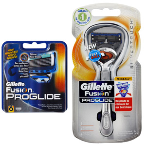 Gillette Fusion ProGlide SilverTouch Manual Flexball Razor + 7PK