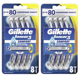 Gillette Sensor 3 Disposable Razor & Blade (16 Pack) Gillette Sensor 3 Disposable Razor & Blade (16 Pack)