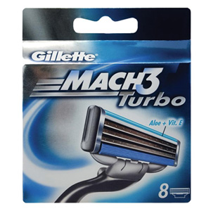 Gillette Mach3 Turbo Blades (8 Cartridges)