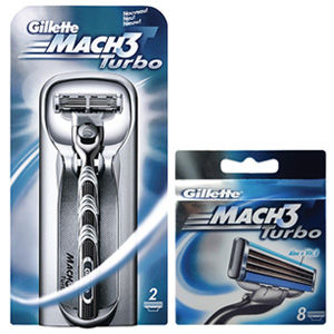 Gillette Mach3 Turbo Razor + 9x Cartridges Gillette Mach3 Turbo Razor + 9x Cartridges