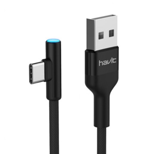 Havit H671 USB to Type C Fine Charging Cable w/ LED Charging Indicator