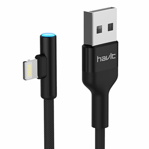 Havit H672 USB to Lightning Cable for Apple Devices w/ LED Charging In