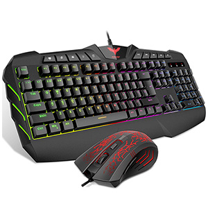 Havit Rainbow Backlit Wired Gaming Keyboard & Mouse Combo Black Havit Rainbow Backlit Wired Gaming Keyboard & Mouse Combo Black