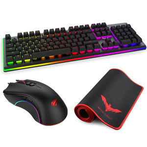Havit RBG Backlit Wired Gaming Keyboard Mouse & Extra Long Pad  Havit RBG Backlit Wired Gaming Keyboard Mouse & Extra Long Pad
