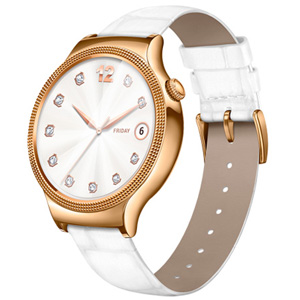 Huawei Elegant Rose Gold Plated Stainless Steel w/ Leather Strap