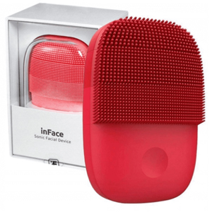 inFace Facial Cleansing Brush Silicone Cleanser - Red  inFace Facial Cleansing Brush Silicone Cleanser - Red