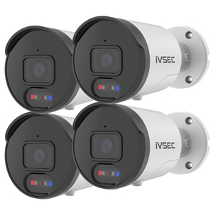IVSEC 4x 850B 8MP 4K AI PoE Bullet Security Camera (4 Pack)