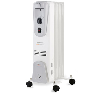 Kambrook 1000W 5 Fin Oil Column Heater White KOH105WHT
