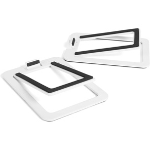 Kanto S2W Angled Desktop Speaker Stands for Small Speakers Pair White Kanto S2W Angled Desktop Speaker Stands for Small Speakers Pair White