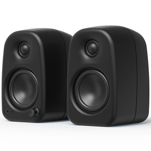 Kanto UKI 100W Desktop Speakers with Bluetooth, Onyx (Matte Black), Pa
