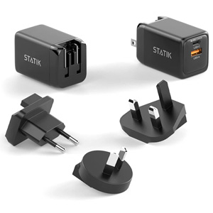 KeySmart STATIK 45W BlitzCharge Dual Power Adapter - Black