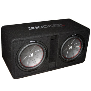 Kicker 43DCWR122 CompR 2000W Max Dual 12" Loaded Enclosure