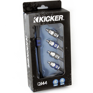 Kicker QI44 4-Channel 4M RCA Interconnect Cable Kicker QI44 4-Channel 4M RCA Interconnect Cable
