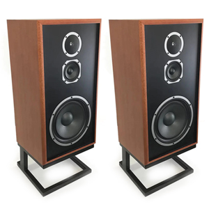 KLH Audio Model Five 3-Way Acoustic Suspension Speakers Mahogany Pair